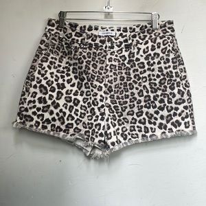 Good American leopard shorts